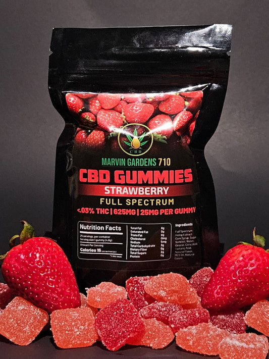 Marvin Gardens 710 - CBD Gummies 625MG Strawberry Full Spectrum
