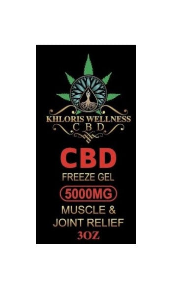 Khloris Wellness - CBD FREEZE 5000MG Roll On - Cold Therapy Pain Relief 3oz - 90ml
