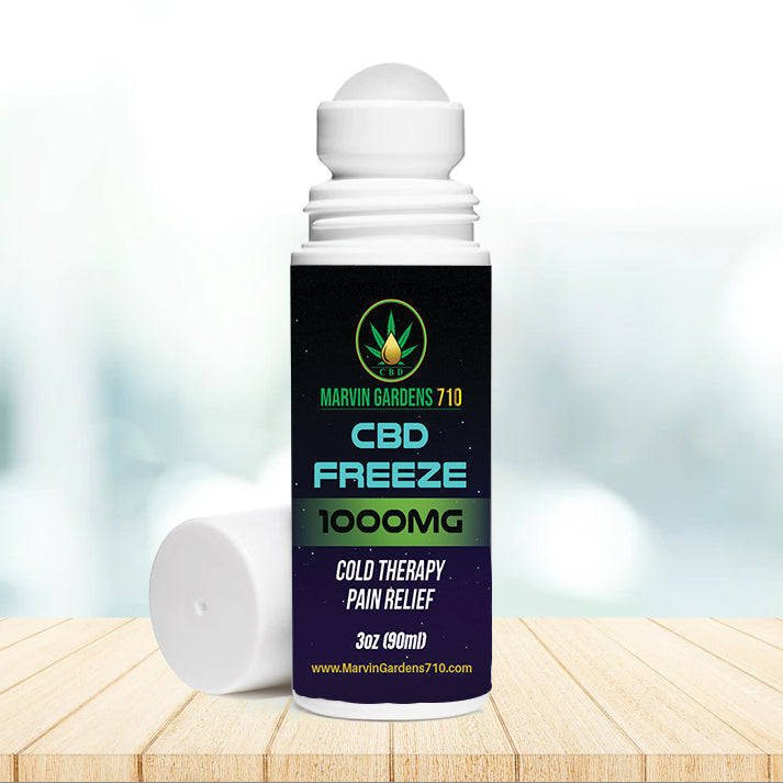 Marvin Gardens 710 - CBD FREEZE 1000 MG Roll On - Cold Therapy Pain Relief 3oz - 90ml