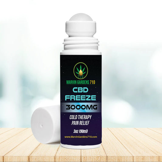 Marvin Gardens 710 - CBD FREEZE 3000 MG Roll On - Cold Therapy Pain Relief 3oz - 90ml